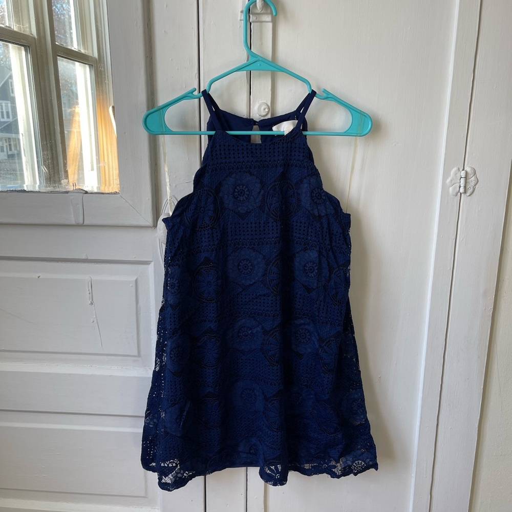 Navy crochet dress